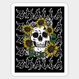 Skull & Sunflower Sticker